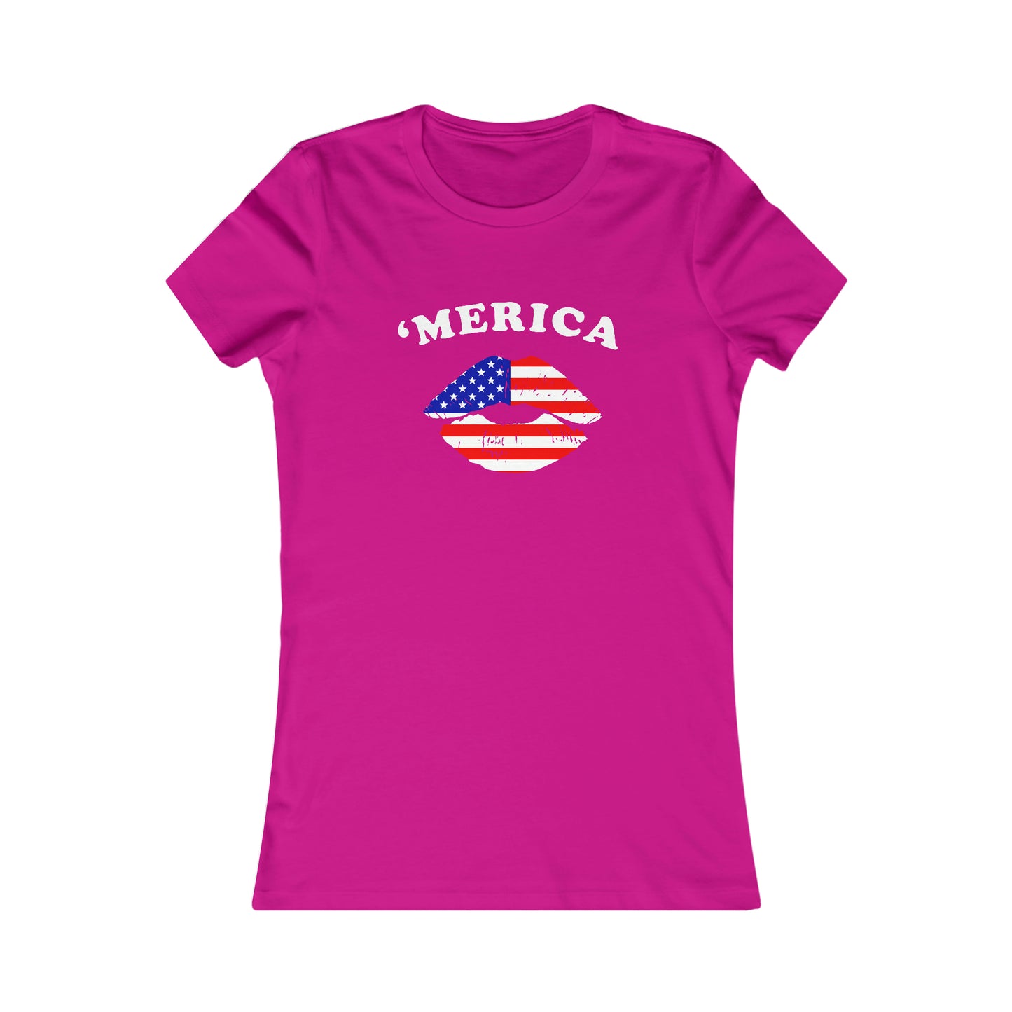 'MERICA FLAG LIPS (Women's Favorite Tee)