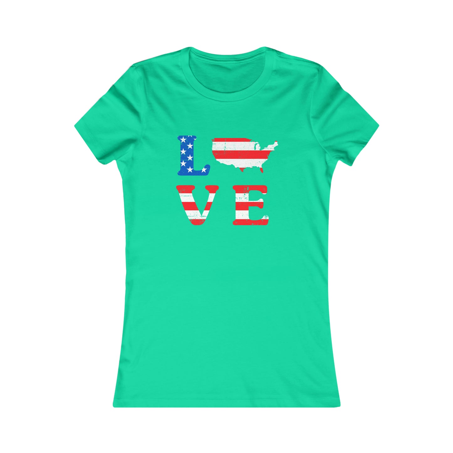 LOVE AMERICAN FLAG (Women's Favorite Tee)