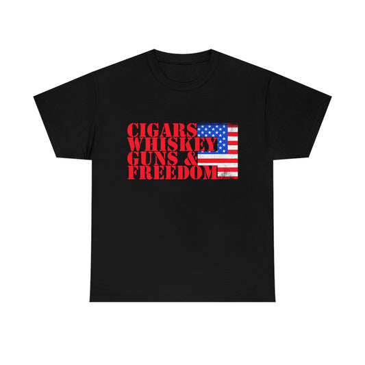 CIGARS, WHISKEY, GUNS & FREEDOM (Unisex t-shirt)