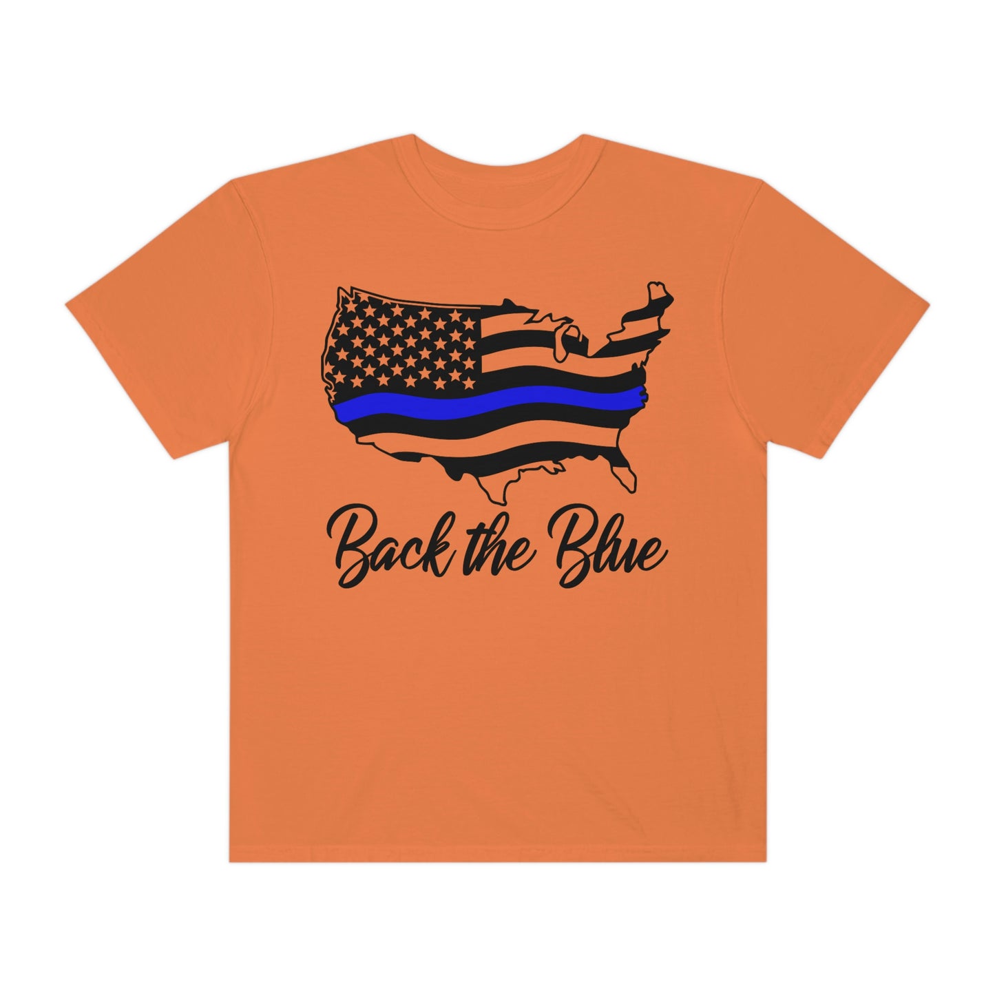 BACK THE BLUE (Unisex Garment-Dyed T-shirt)