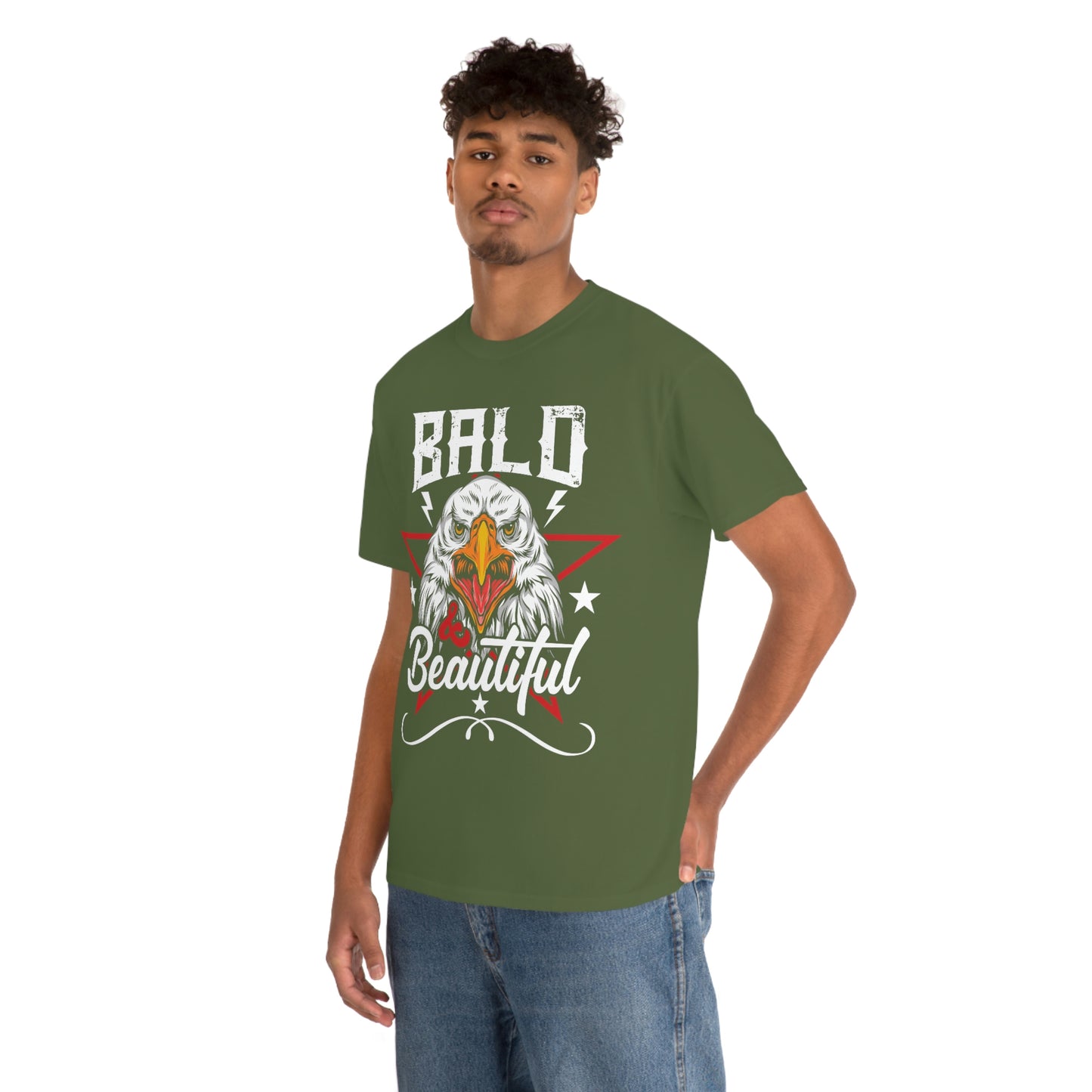 BALD & BEAUTIFUL EAGLE (Unisex Heavy Cotton Tee)