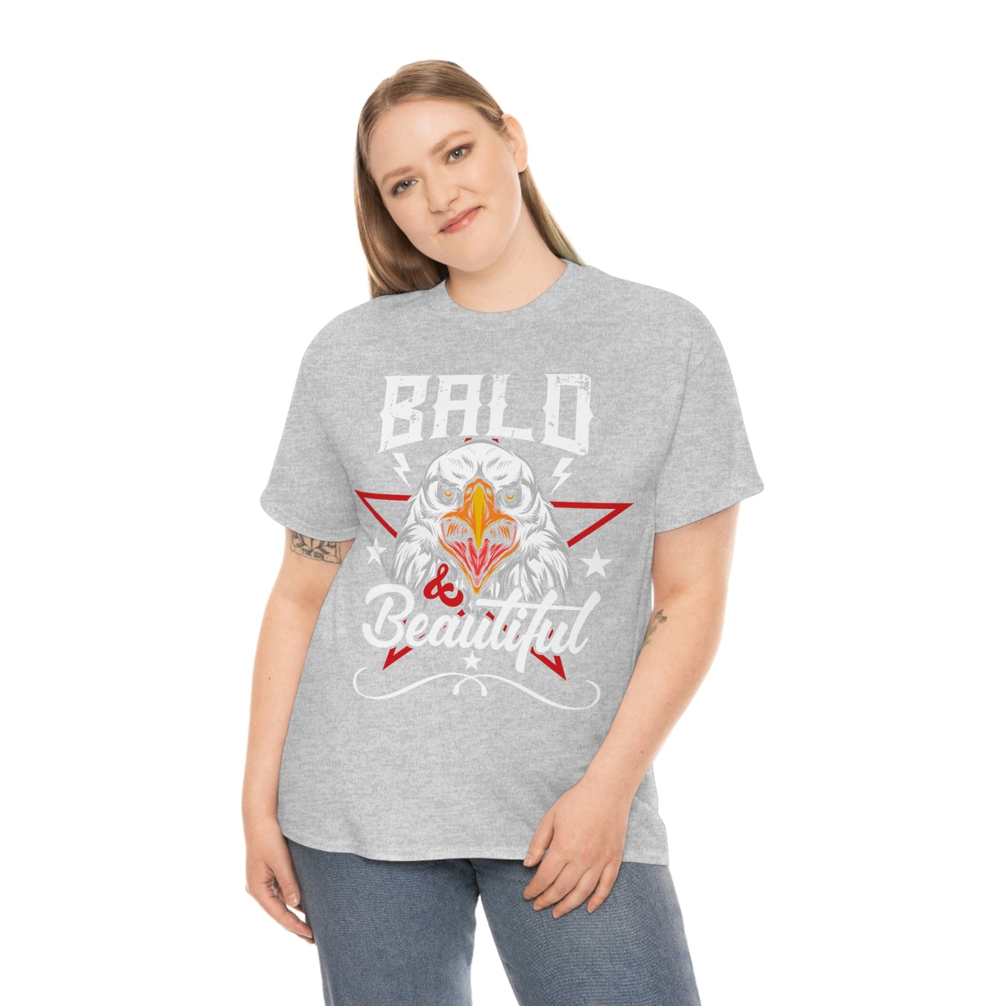 BALD & BEAUTIFUL EAGLE (Unisex Heavy Cotton Tee)