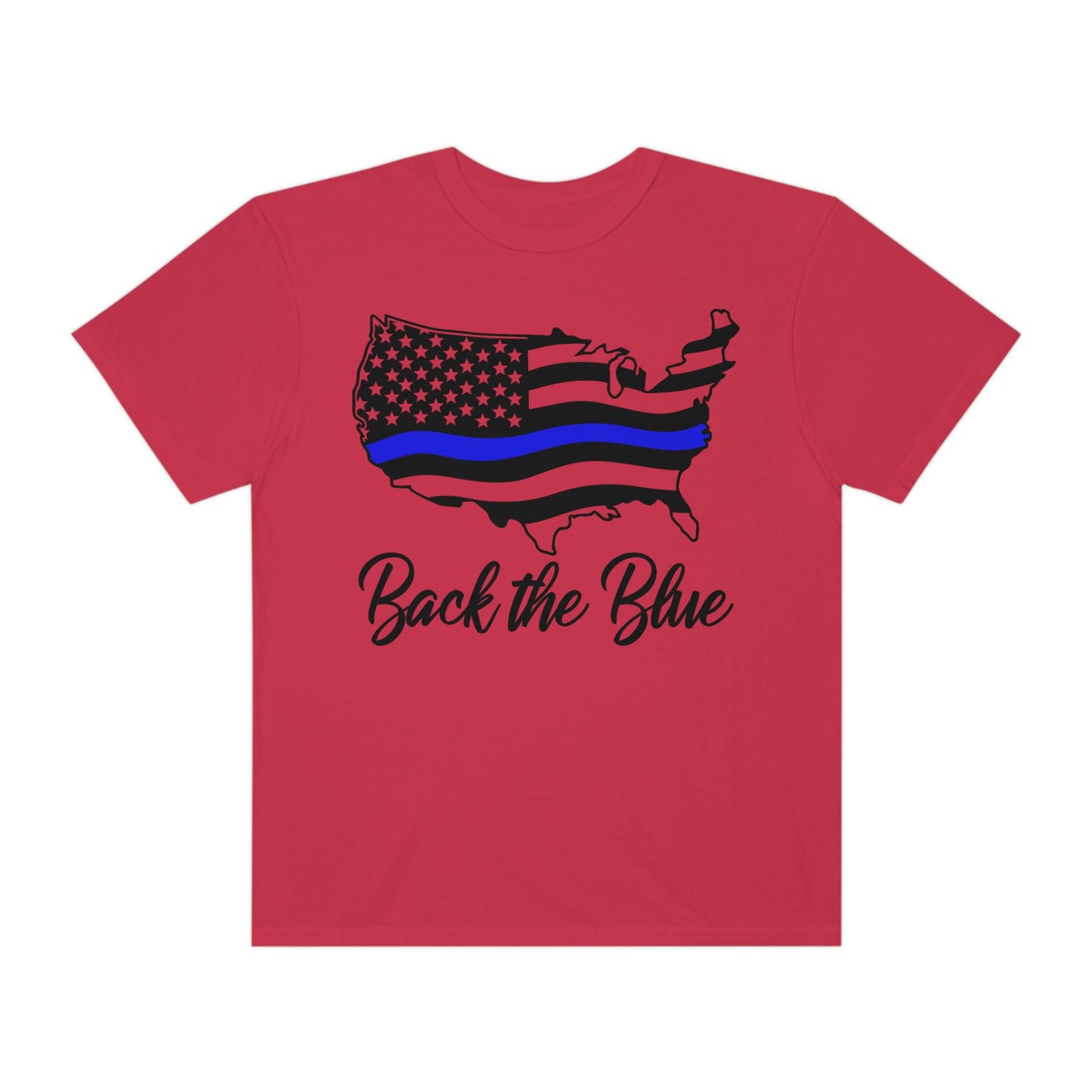 BACK THE BLUE (Unisex Garment-Dyed T-shirt)