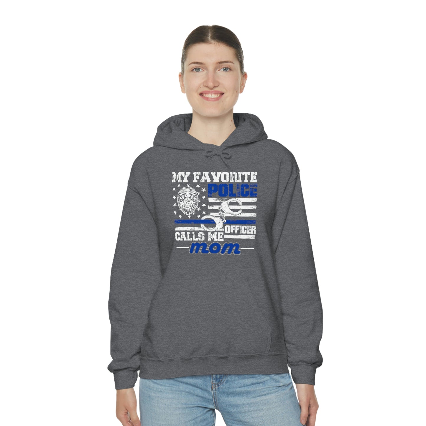 FAVORITE POLICE OFFICER CALLS ME MOM (Unisex Heavy Blend Hoodie)