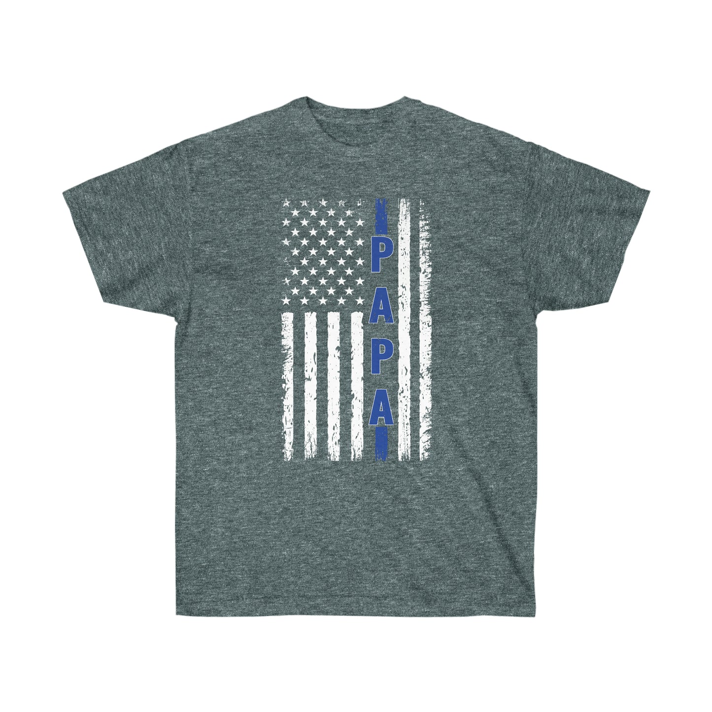 PAPA BLUE LINE FLAG (Unisex Ultra Cotton Tee)