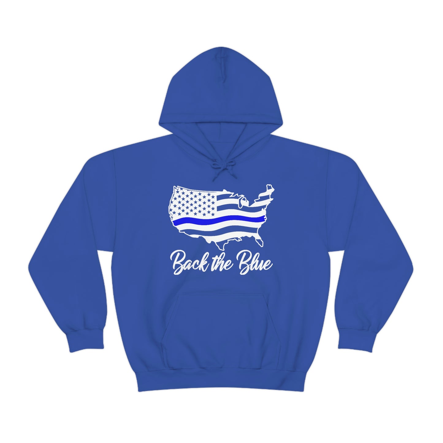 BACK THE BLUE (Unisex Heavy Blend™ Hoodie)