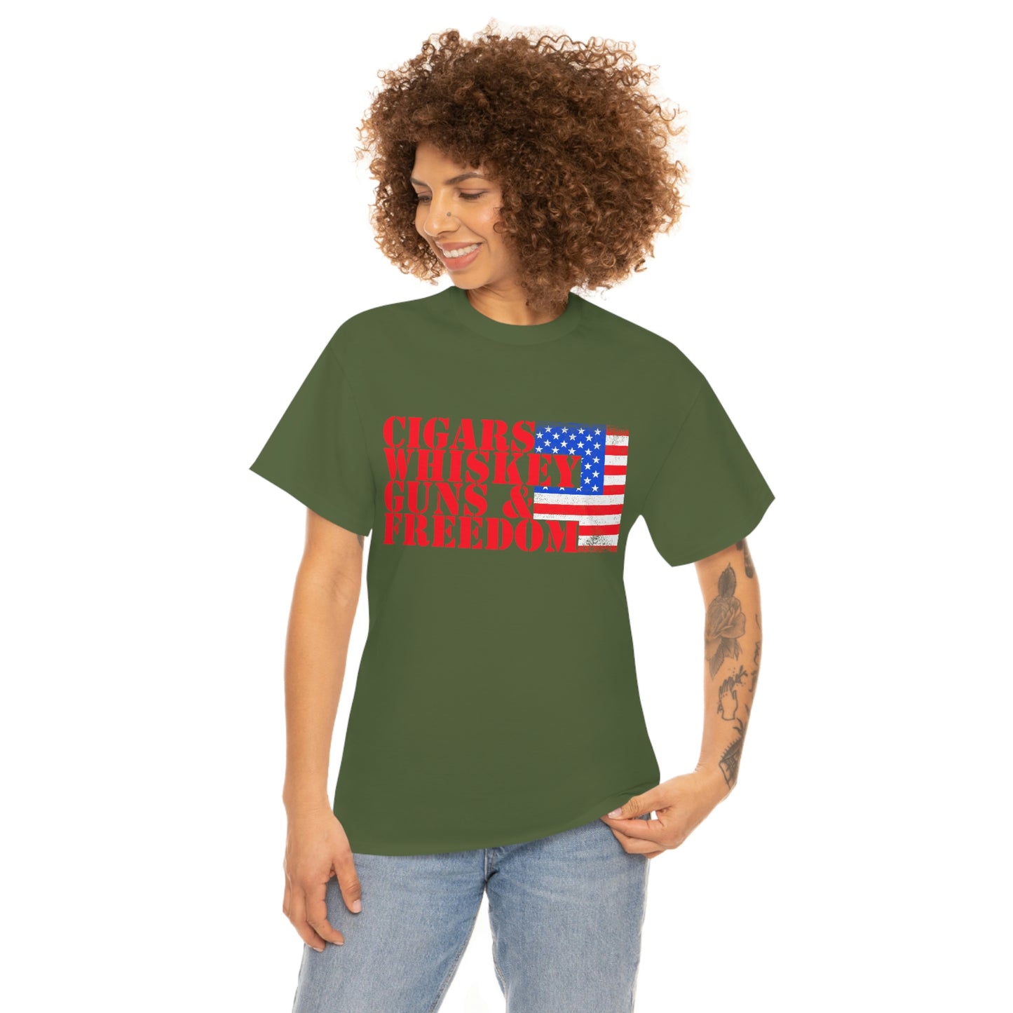 CIGARS, WHISKEY, GUNS & FREEDOM (Unisex t-shirt)