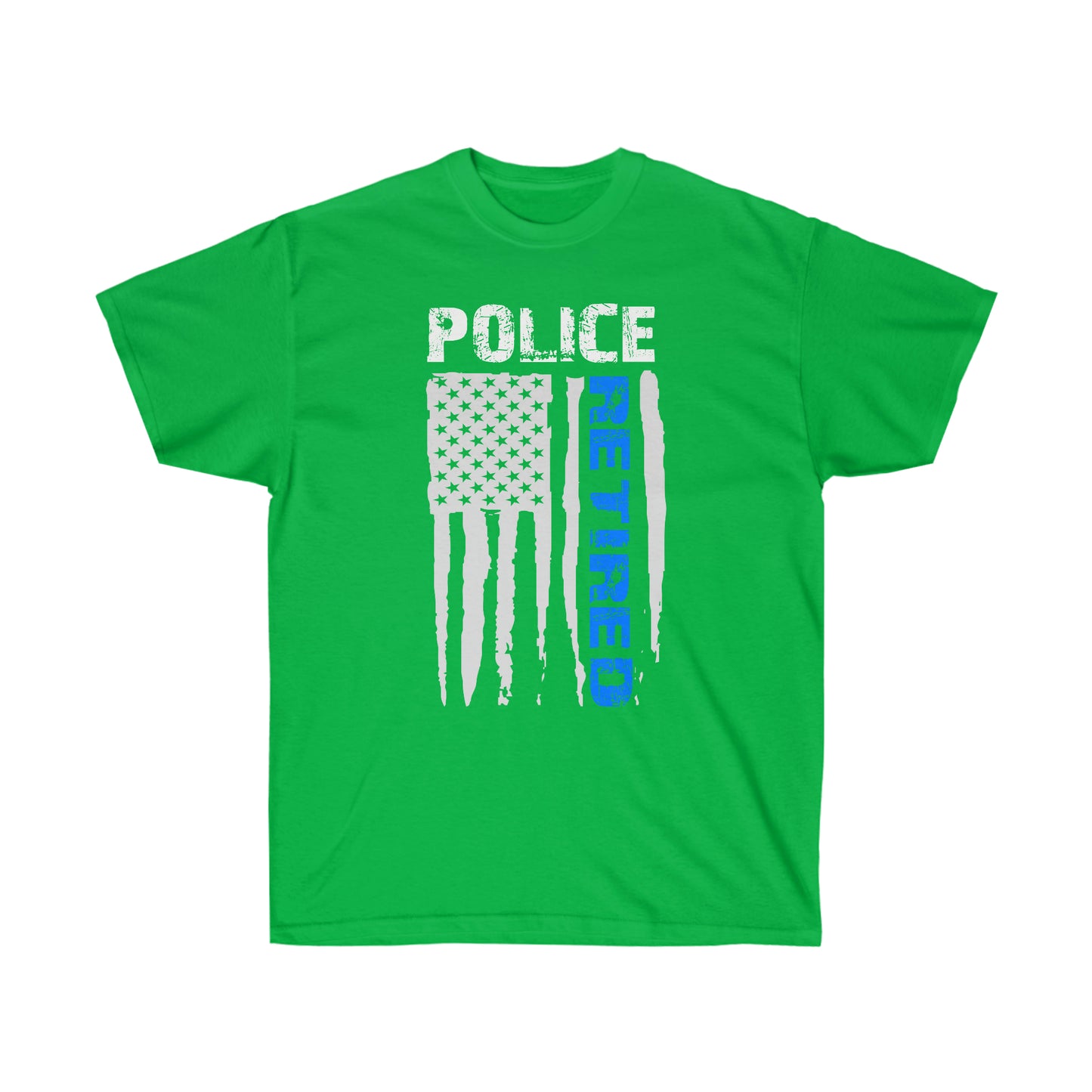 POLICE RETIRED FLAG (Unisex Ultra Cotton Tee)