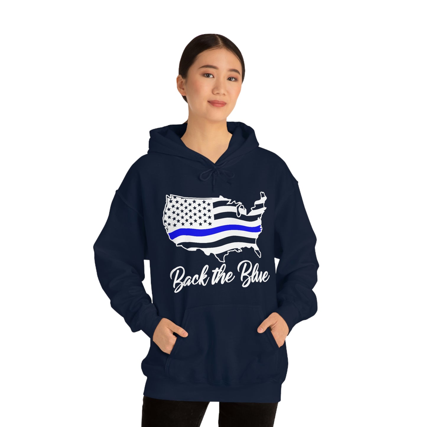 BACK THE BLUE (Unisex Heavy Blend™ Hoodie)