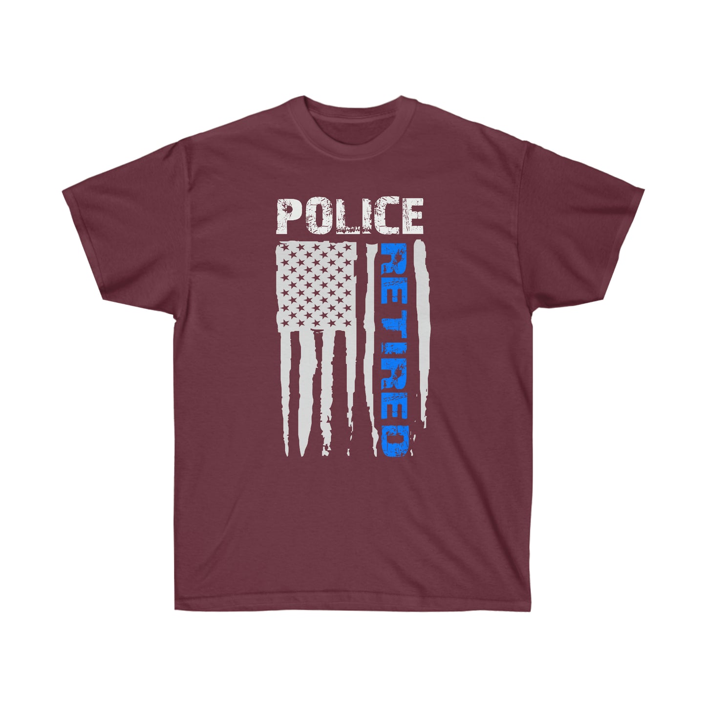 POLICE RETIRED FLAG (Unisex Ultra Cotton Tee)