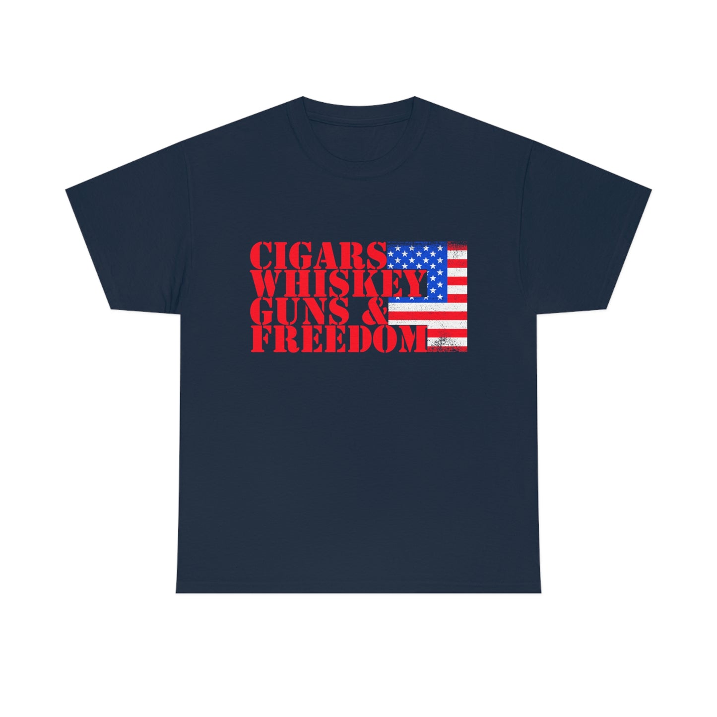 CIGARS, WHISKEY, GUNS & FREEDOM (Unisex t-shirt)