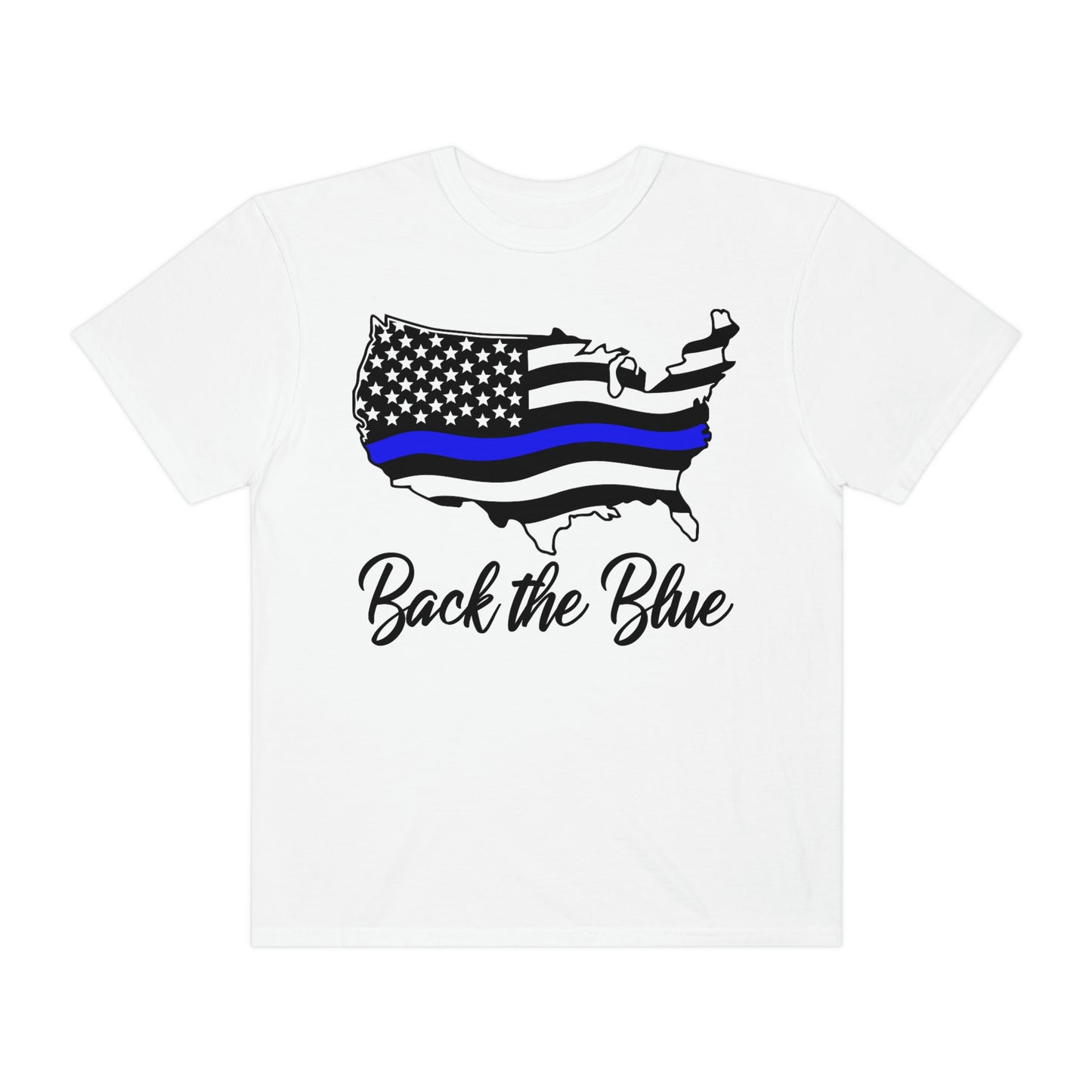 BACK THE BLUE (Unisex Garment-Dyed T-shirt)