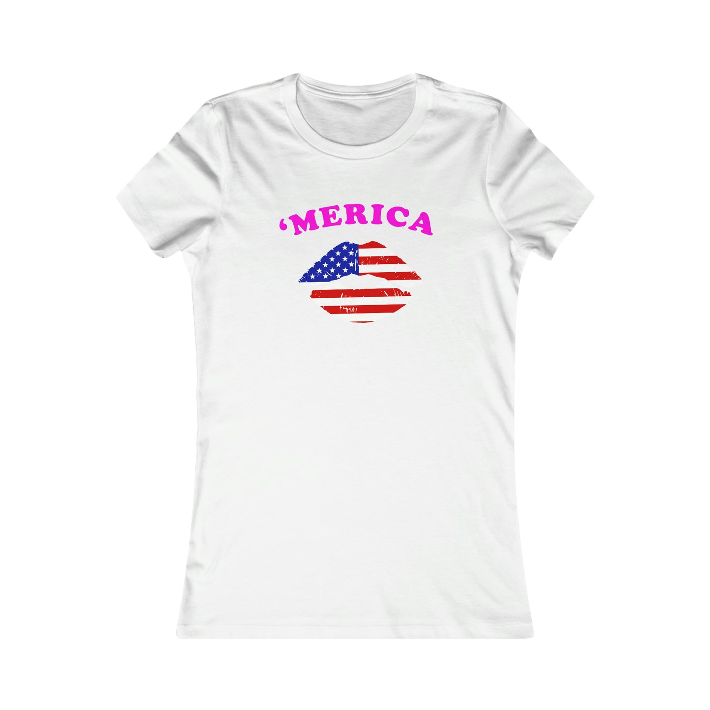 'MERICA FLAG LIPS (Women's Favorite Tee)