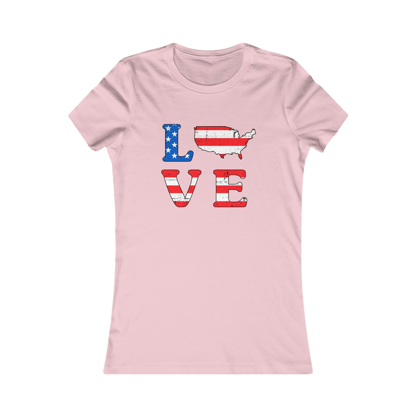 LOVE AMERICAN FLAG (Women's Favorite Tee)