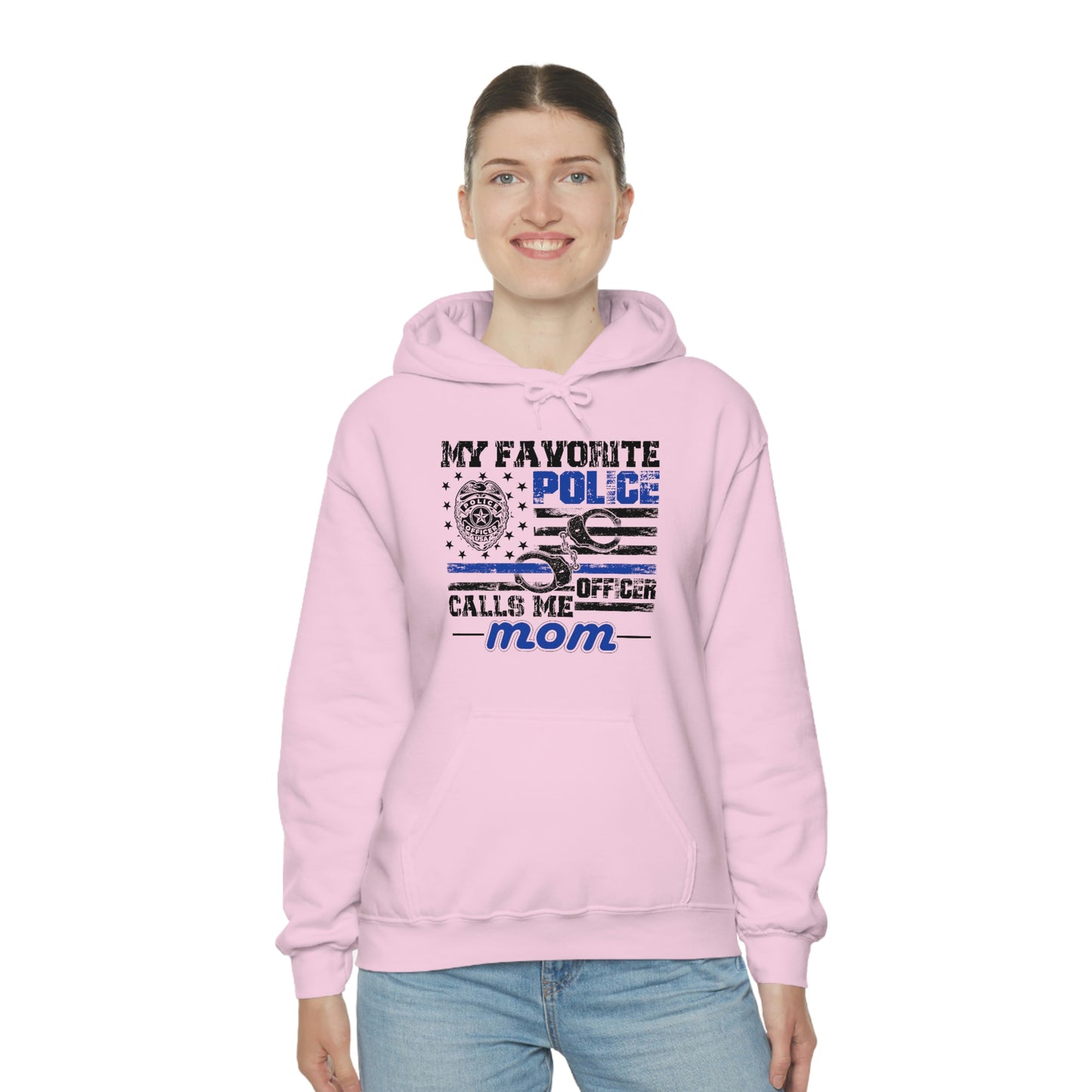 FAVORITE POLICE OFFICER CALLS ME MOM (Unisex Heavy Blend Hoodie)