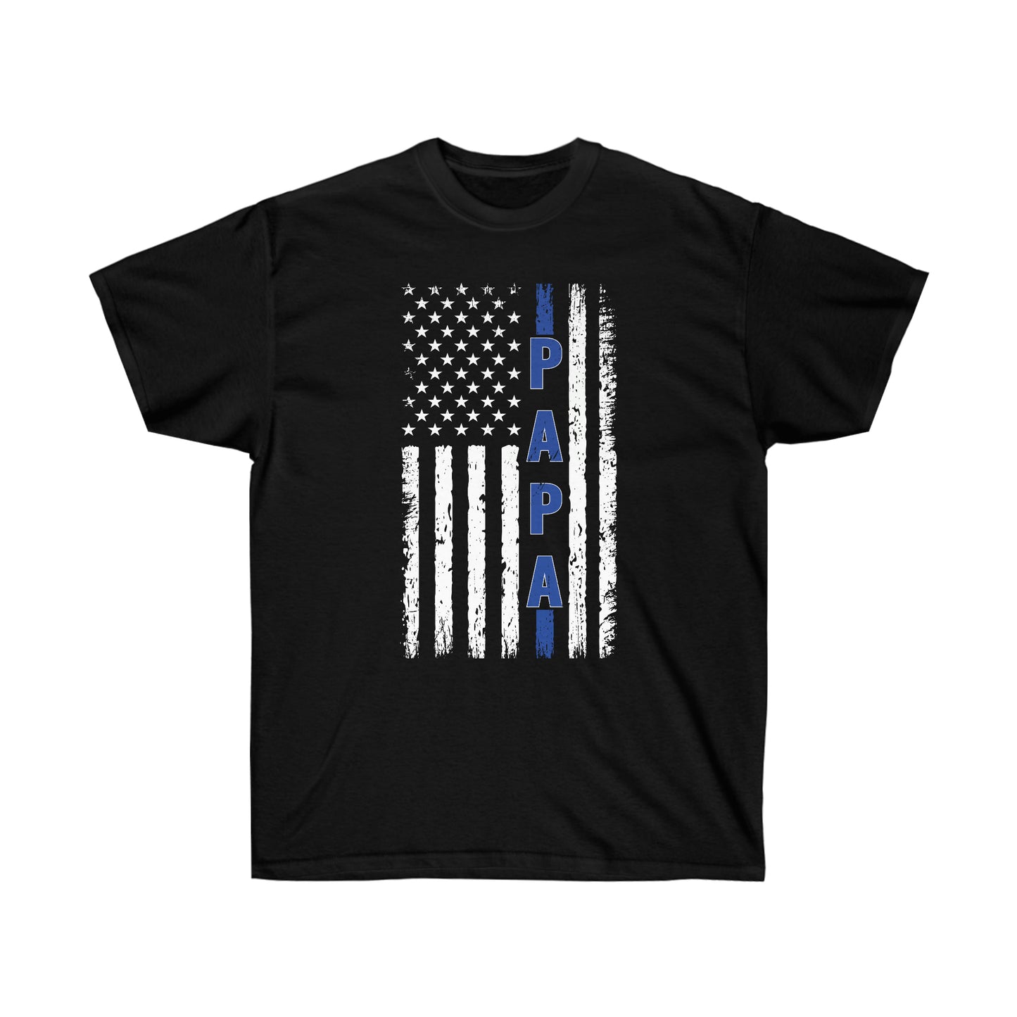 PAPA BLUE LINE FLAG (Unisex Ultra Cotton Tee)