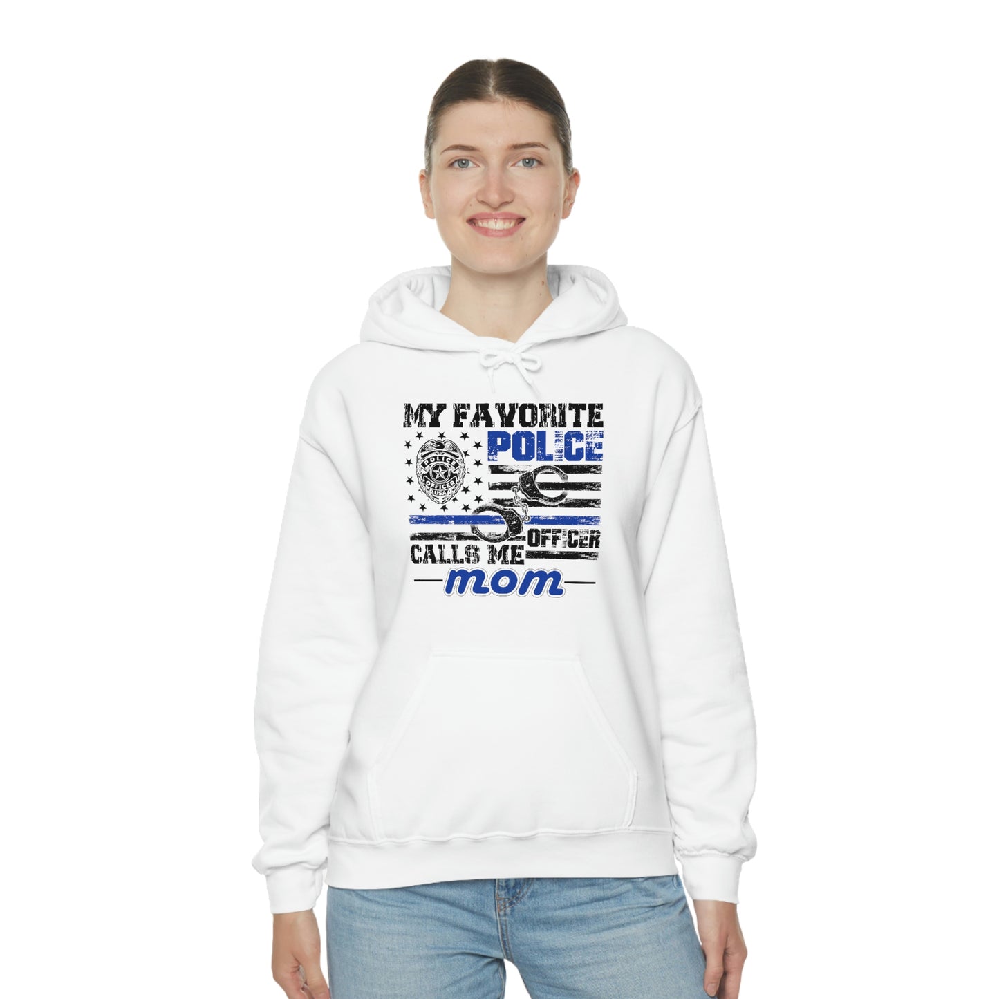 FAVORITE POLICE OFFICER CALLS ME MOM (Unisex Heavy Blend Hoodie)