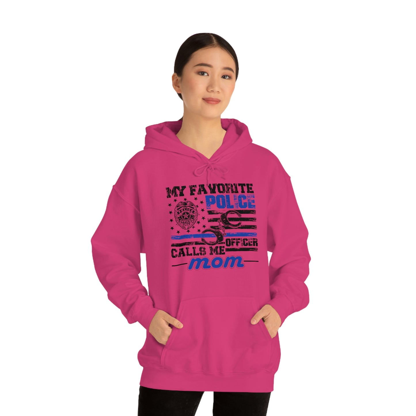 FAVORITE POLICE OFFICER CALLS ME MOM (Unisex Heavy Blend Hoodie)