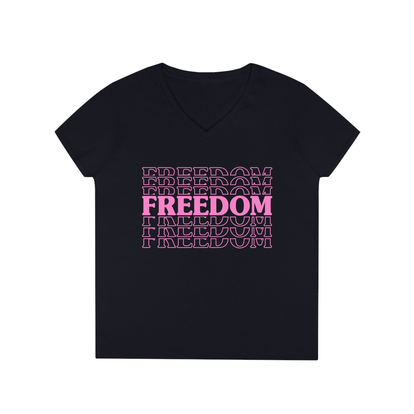 FREEDOM FREEDOM FREEDOM (Ladies' V-Neck T-Shirt)