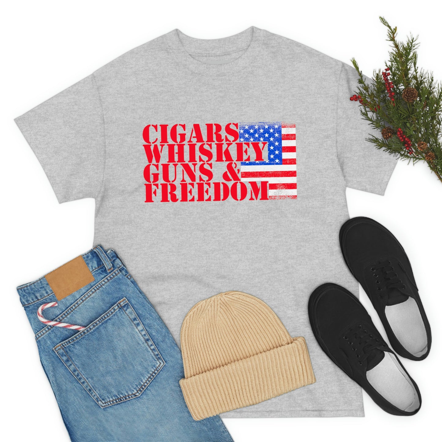 CIGARS, WHISKEY, GUNS & FREEDOM (Unisex t-shirt)