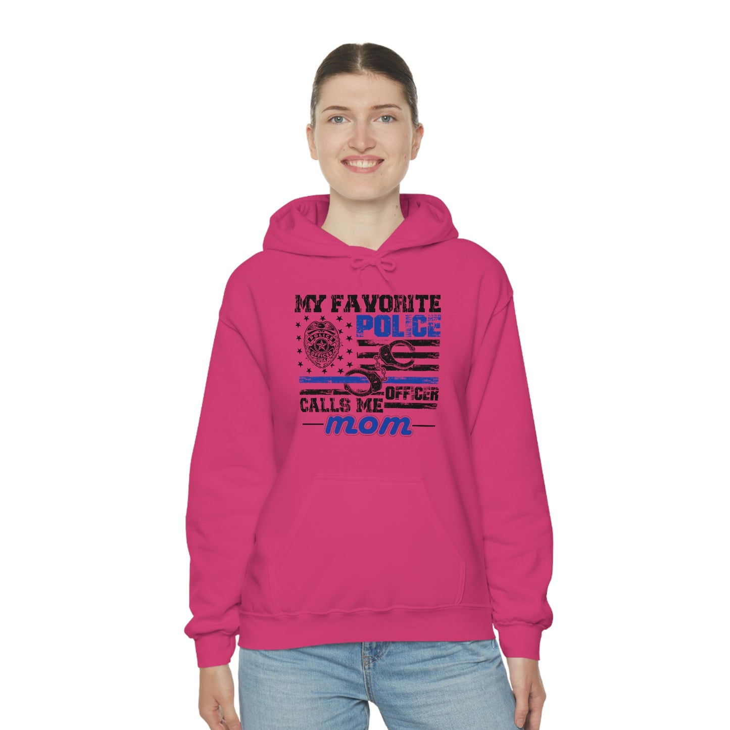 FAVORITE POLICE OFFICER CALLS ME MOM (Unisex Heavy Blend Hoodie)