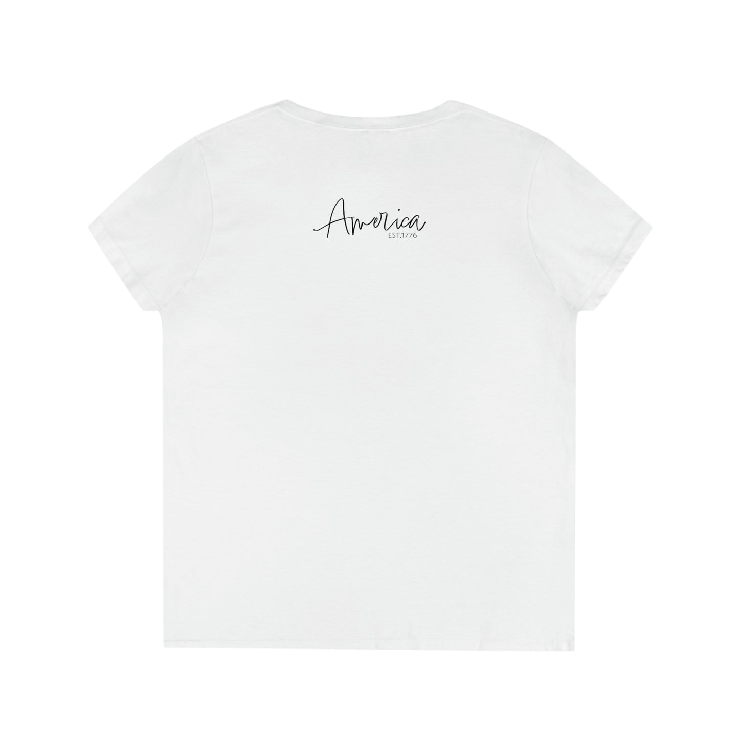 AMERICAN MOM (Ladies' V-Neck T-Shirt)