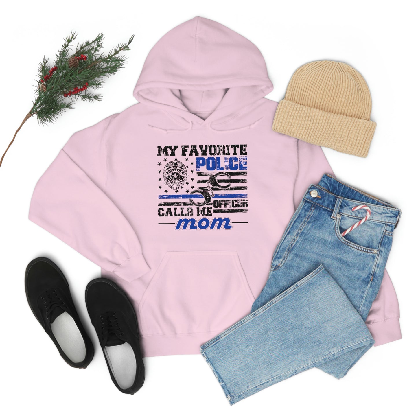 FAVORITE POLICE OFFICER CALLS ME MOM (Unisex Heavy Blend Hoodie)