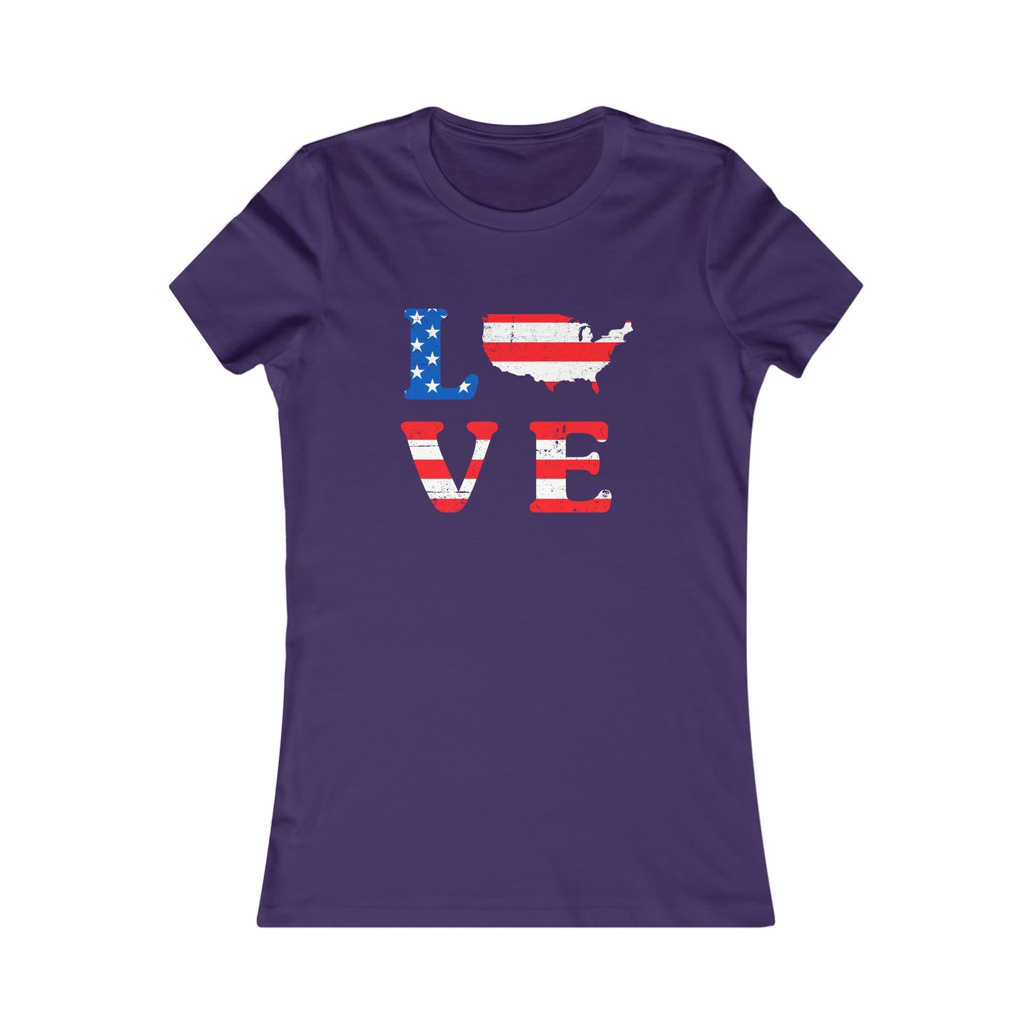 LOVE AMERICAN FLAG (Women's Favorite Tee)