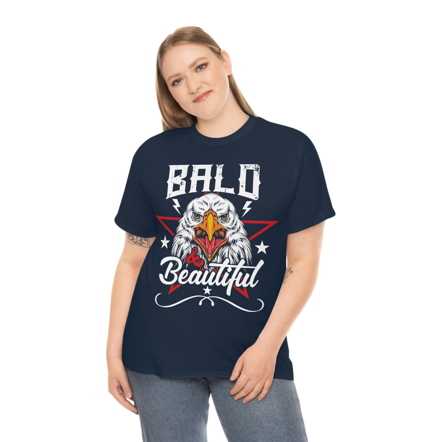 BALD & BEAUTIFUL EAGLE (Unisex Heavy Cotton Tee)