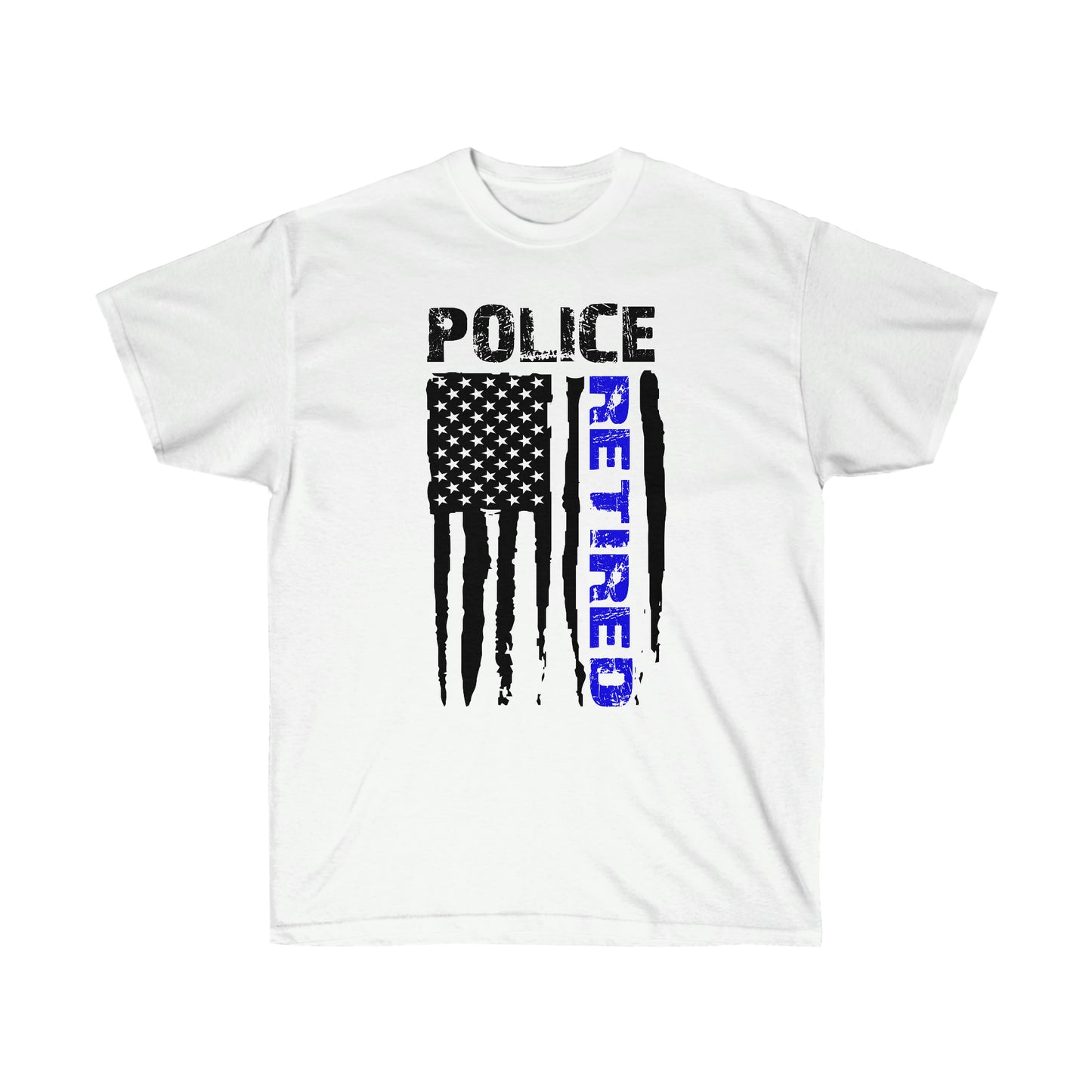 POLICE RETIRED FLAG (Unisex Ultra Cotton Tee)