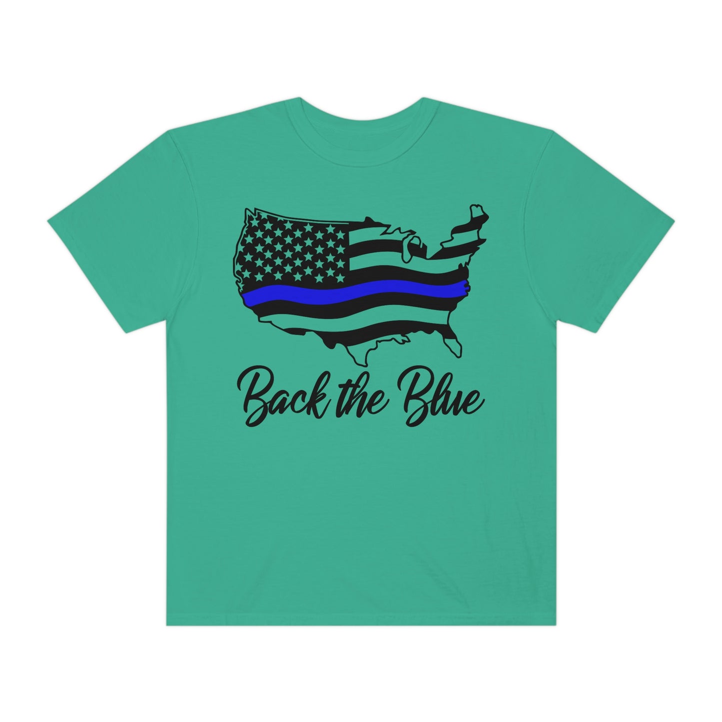 BACK THE BLUE (Unisex Garment-Dyed T-shirt)