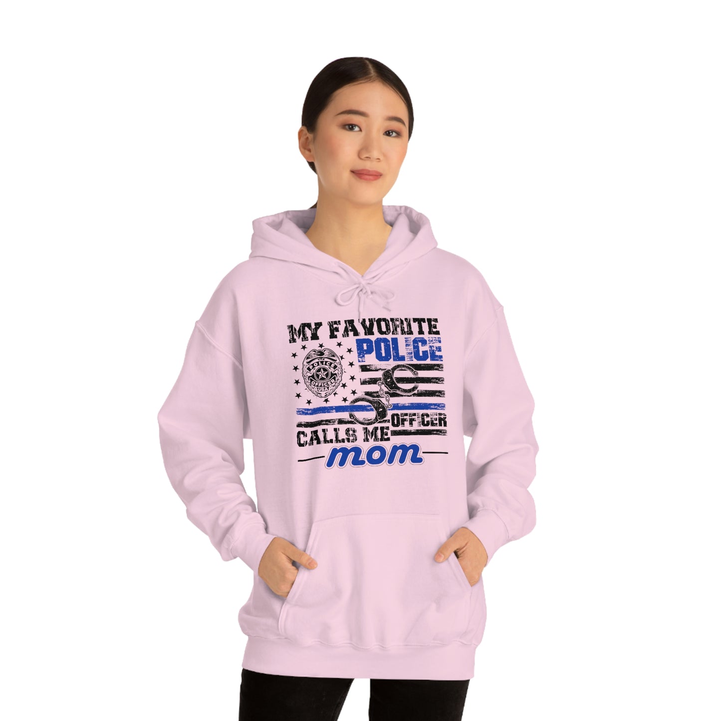 FAVORITE POLICE OFFICER CALLS ME MOM (Unisex Heavy Blend Hoodie)