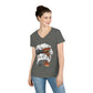 AMERICAN MOM (Ladies' V-Neck T-Shirt)