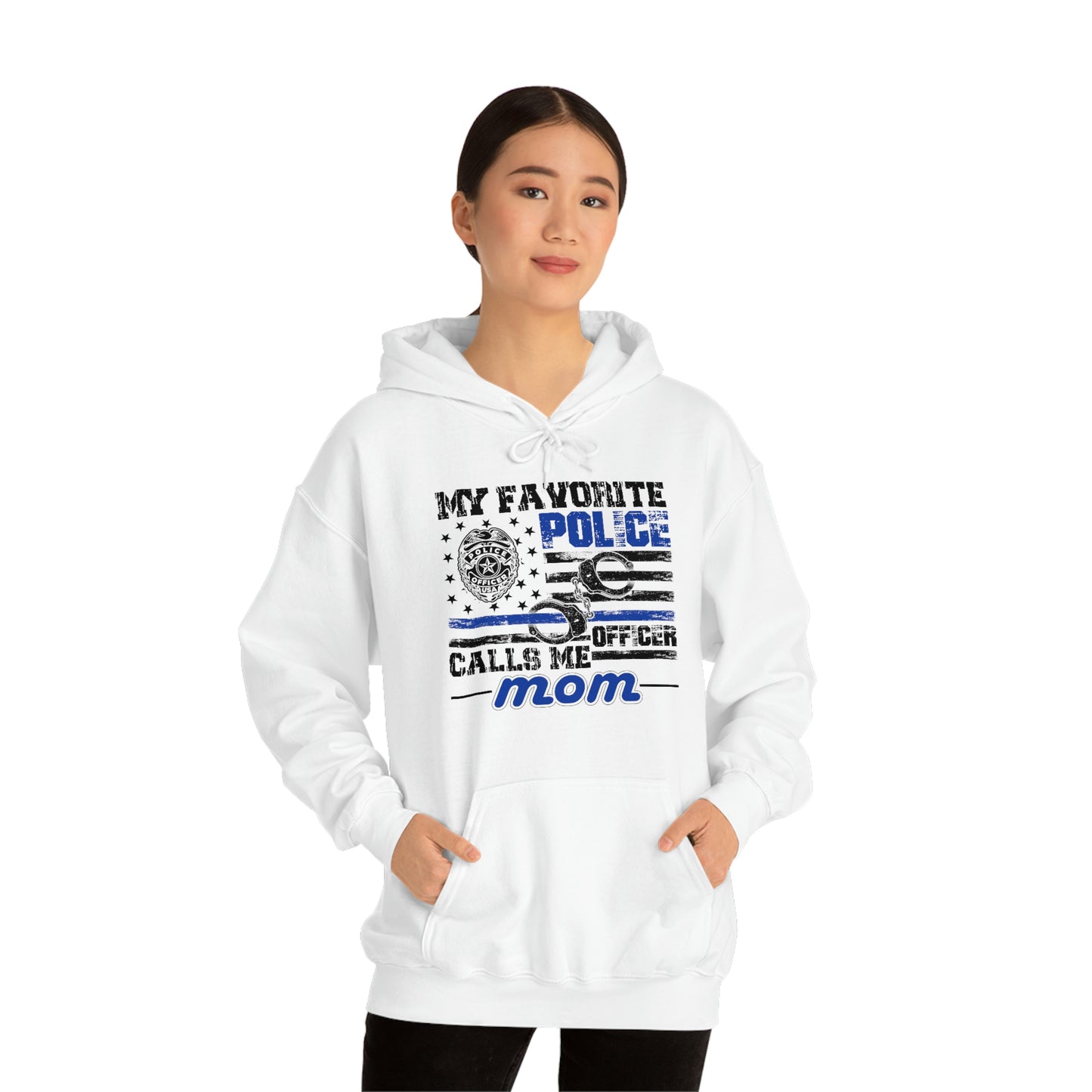 FAVORITE POLICE OFFICER CALLS ME MOM (Unisex Heavy Blend Hoodie)