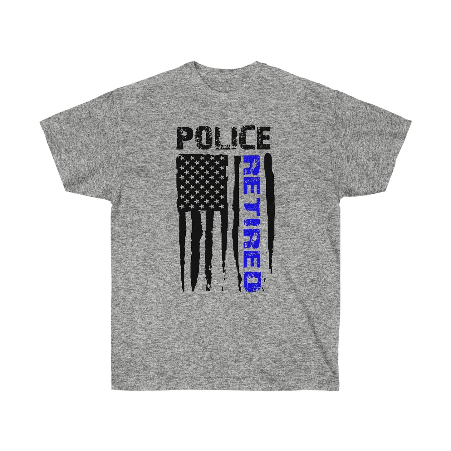 POLICE RETIRED FLAG (Unisex Ultra Cotton Tee)