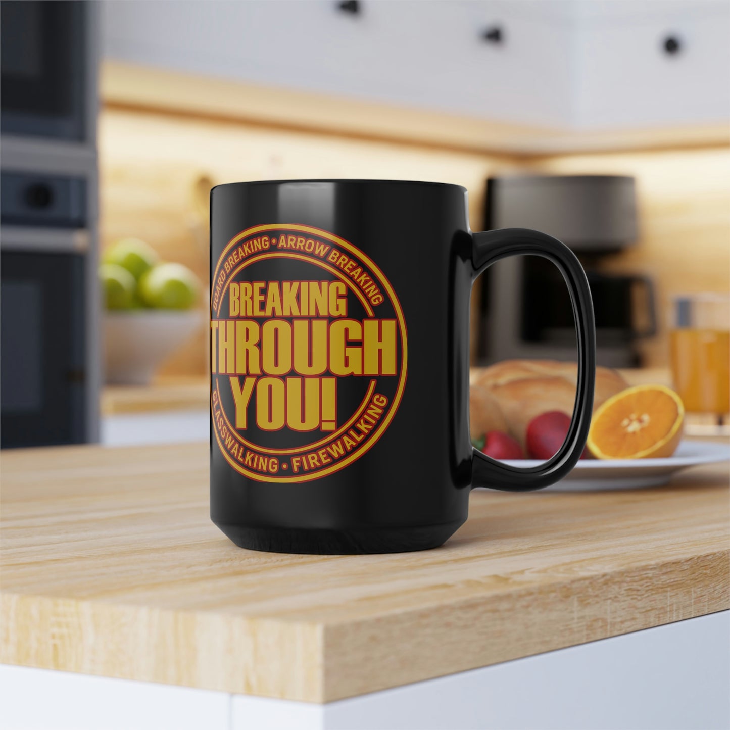 Breaking Through You (Black Mug, 15oz)