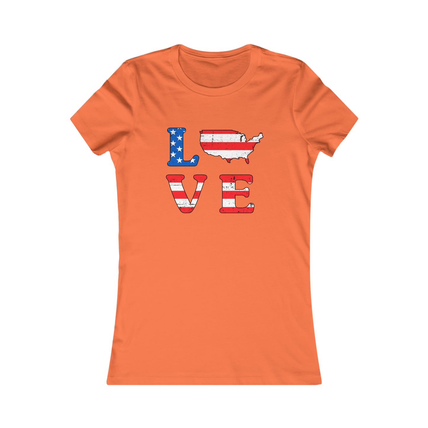 LOVE AMERICAN FLAG (Women's Favorite Tee)