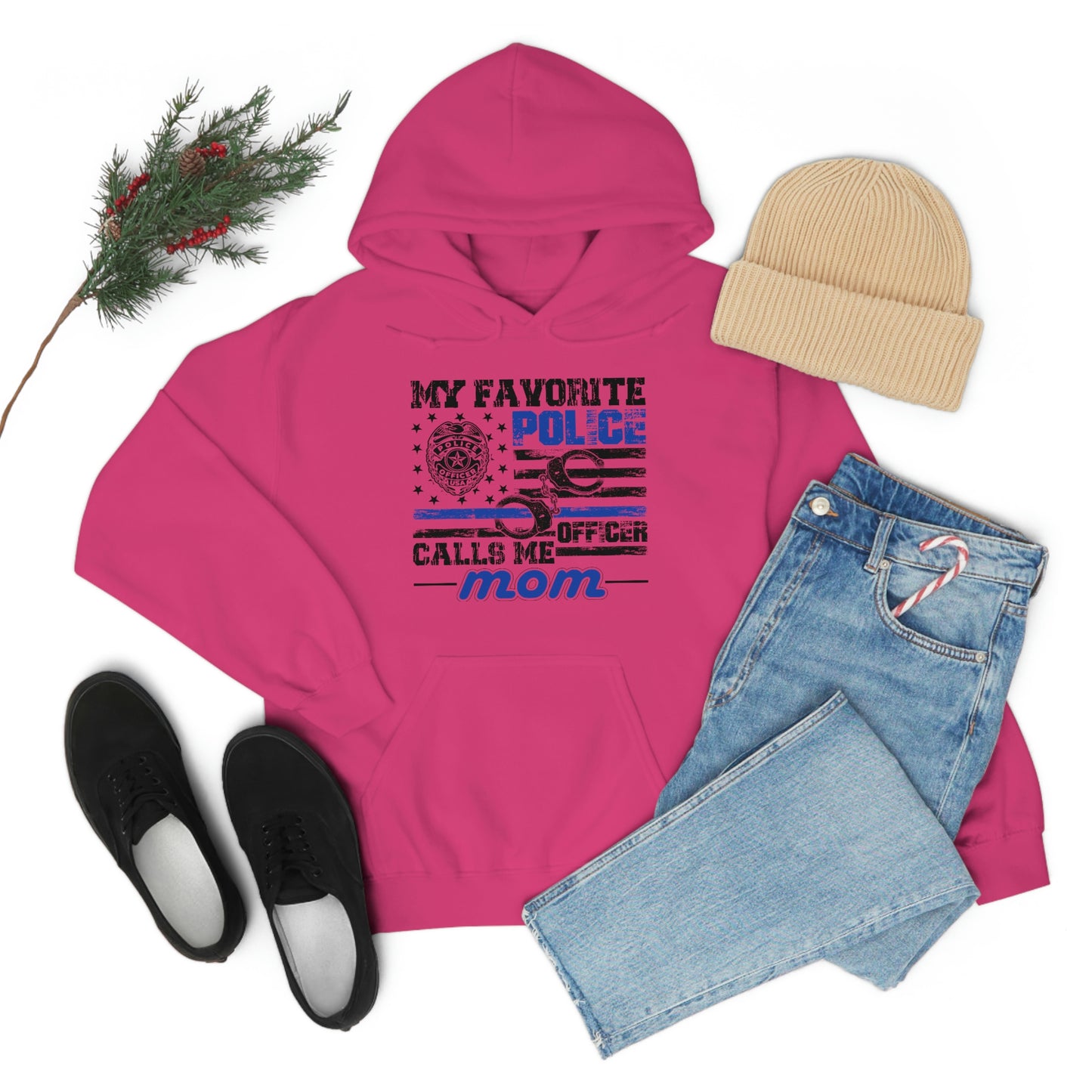 FAVORITE POLICE OFFICER CALLS ME MOM (Unisex Heavy Blend Hoodie)