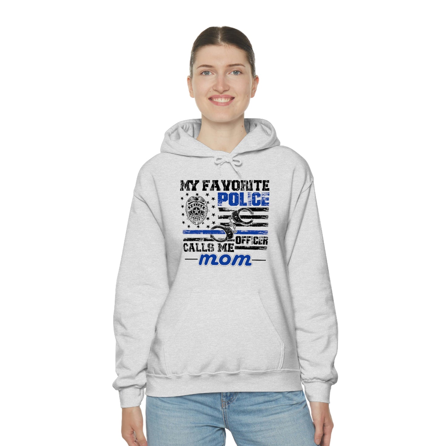 FAVORITE POLICE OFFICER CALLS ME MOM (Unisex Heavy Blend Hoodie)