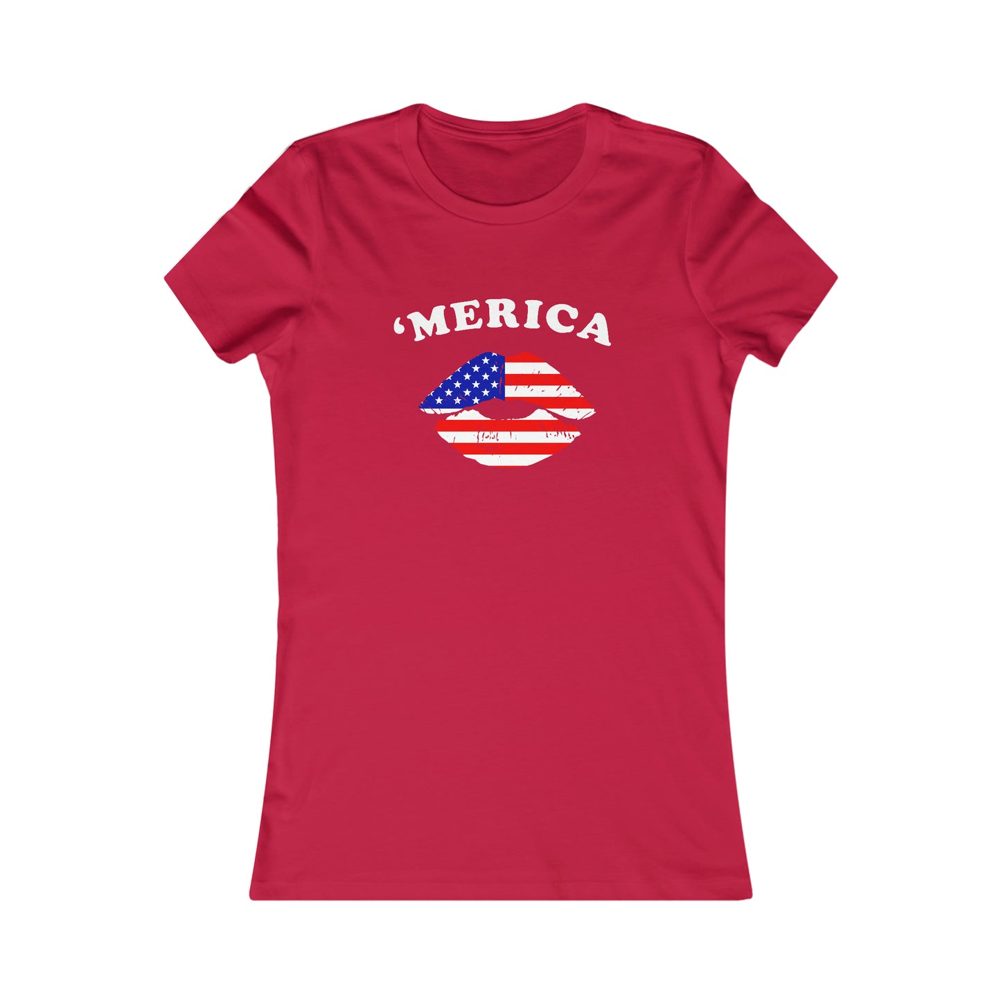 'MERICA FLAG LIPS (Women's Favorite Tee)