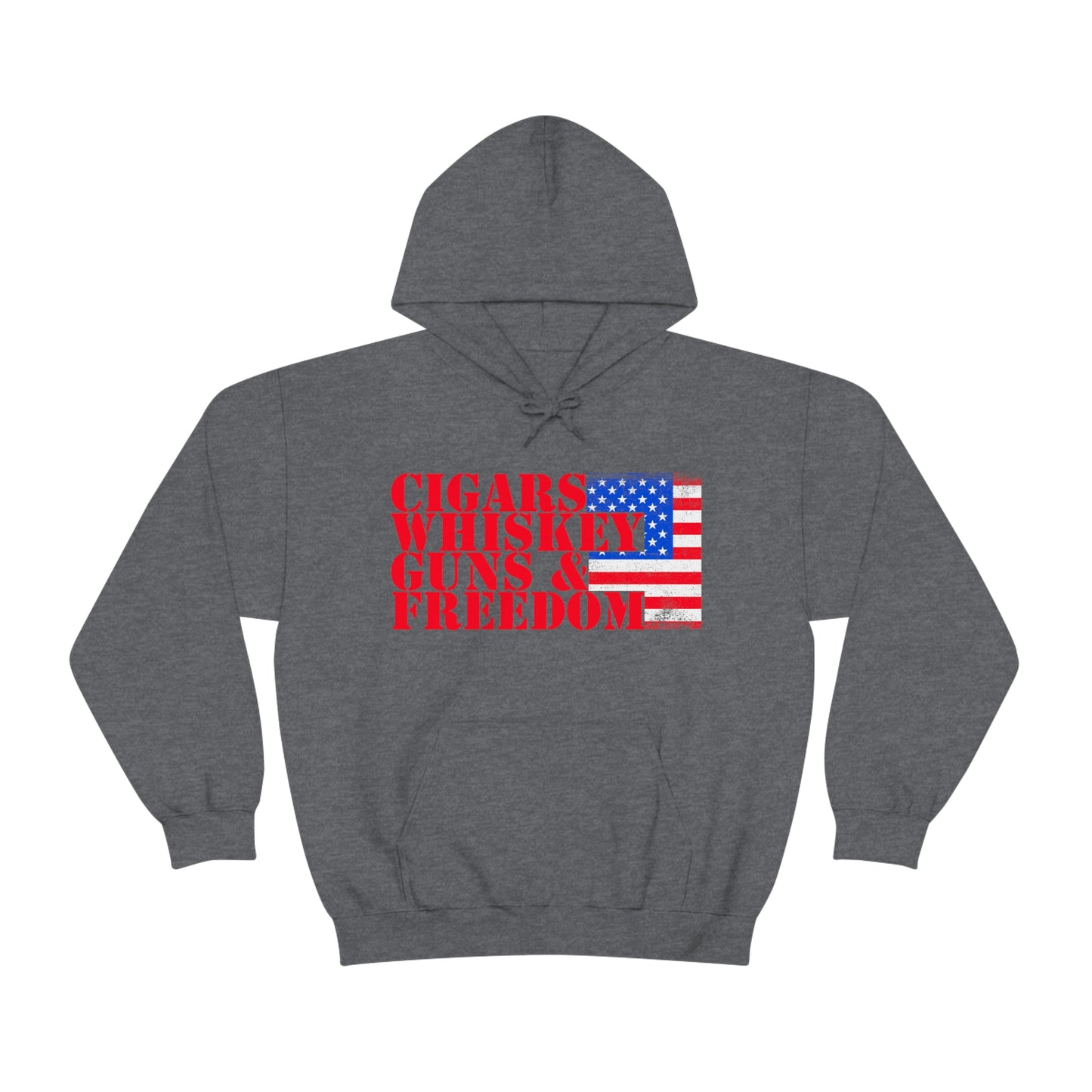 CIGARS, WHISKEY, GUNS & FREEDOM (Unisex Heavy Blend Hoodie)