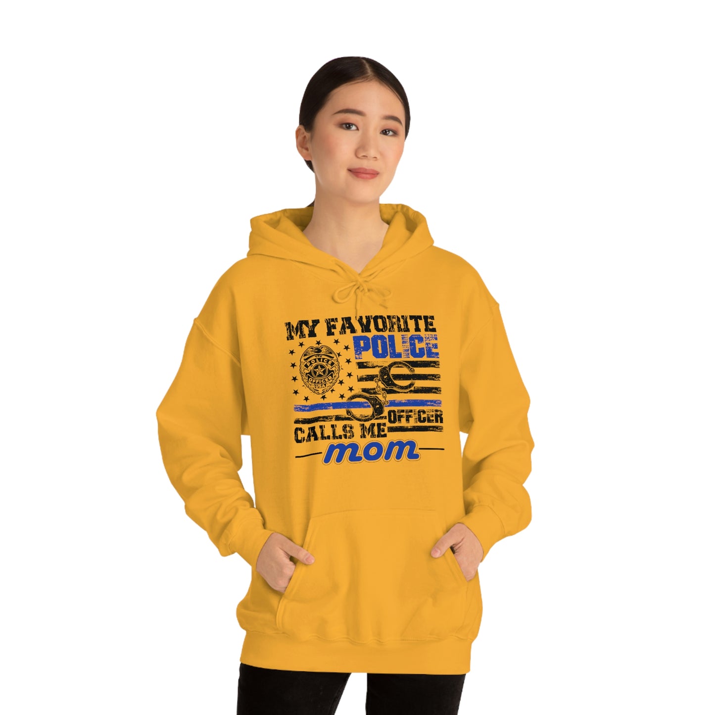 FAVORITE POLICE OFFICER CALLS ME MOM (Unisex Heavy Blend Hoodie)