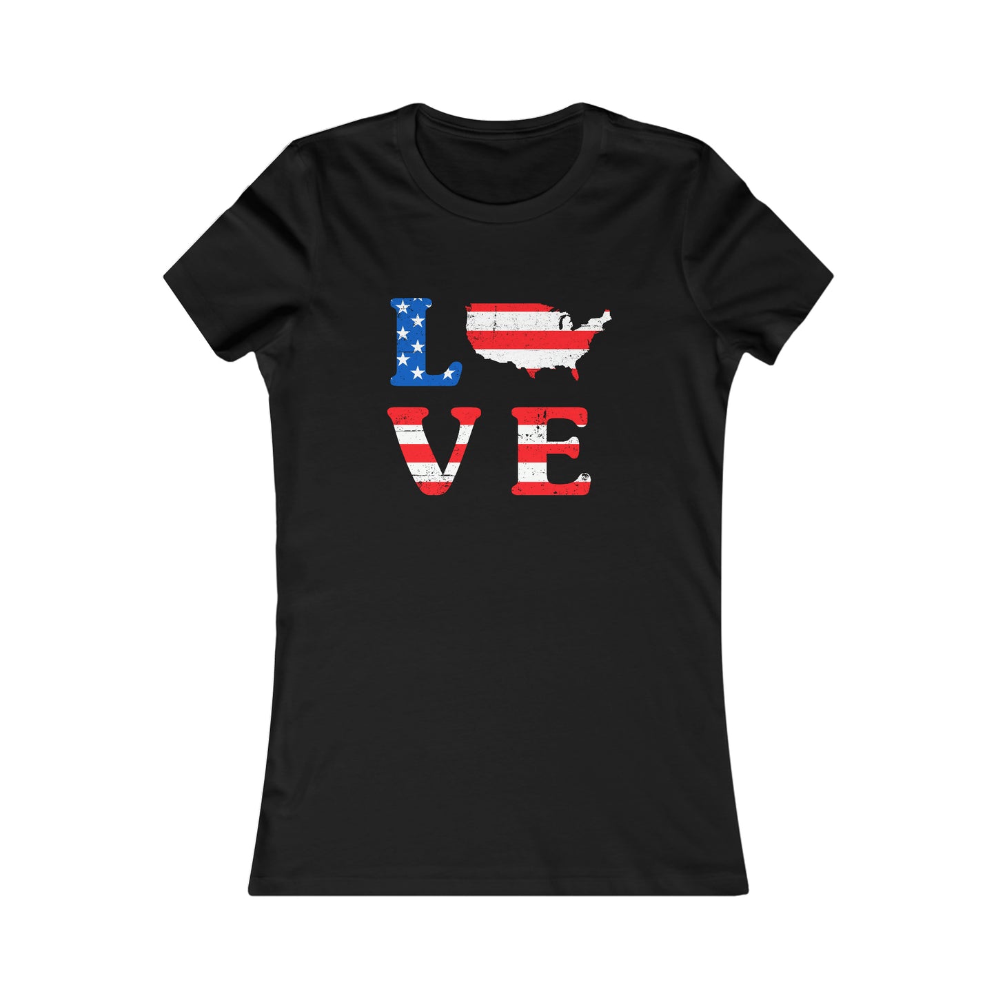 LOVE AMERICAN FLAG (Women's Favorite Tee)