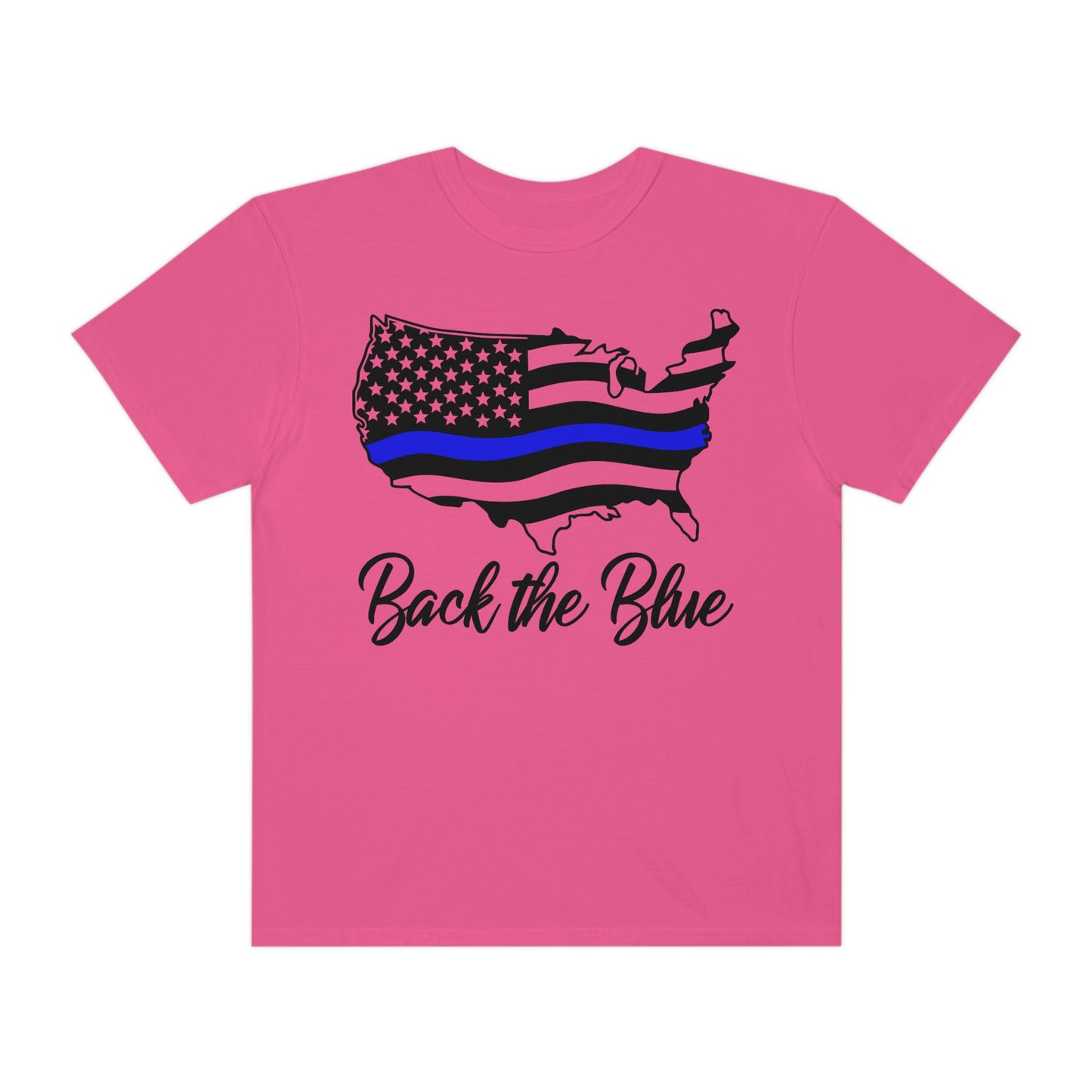 BACK THE BLUE (Unisex Garment-Dyed T-shirt)