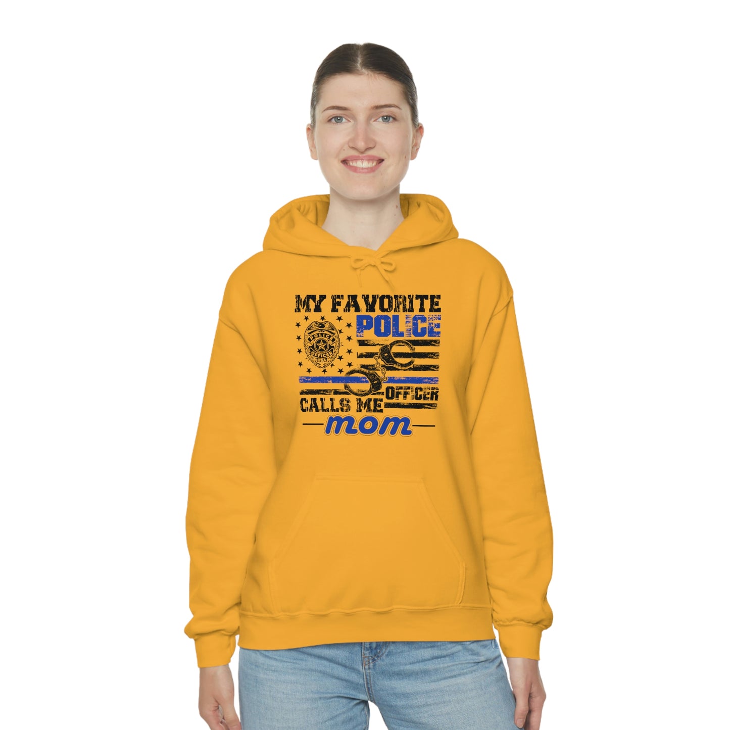 FAVORITE POLICE OFFICER CALLS ME MOM (Unisex Heavy Blend Hoodie)