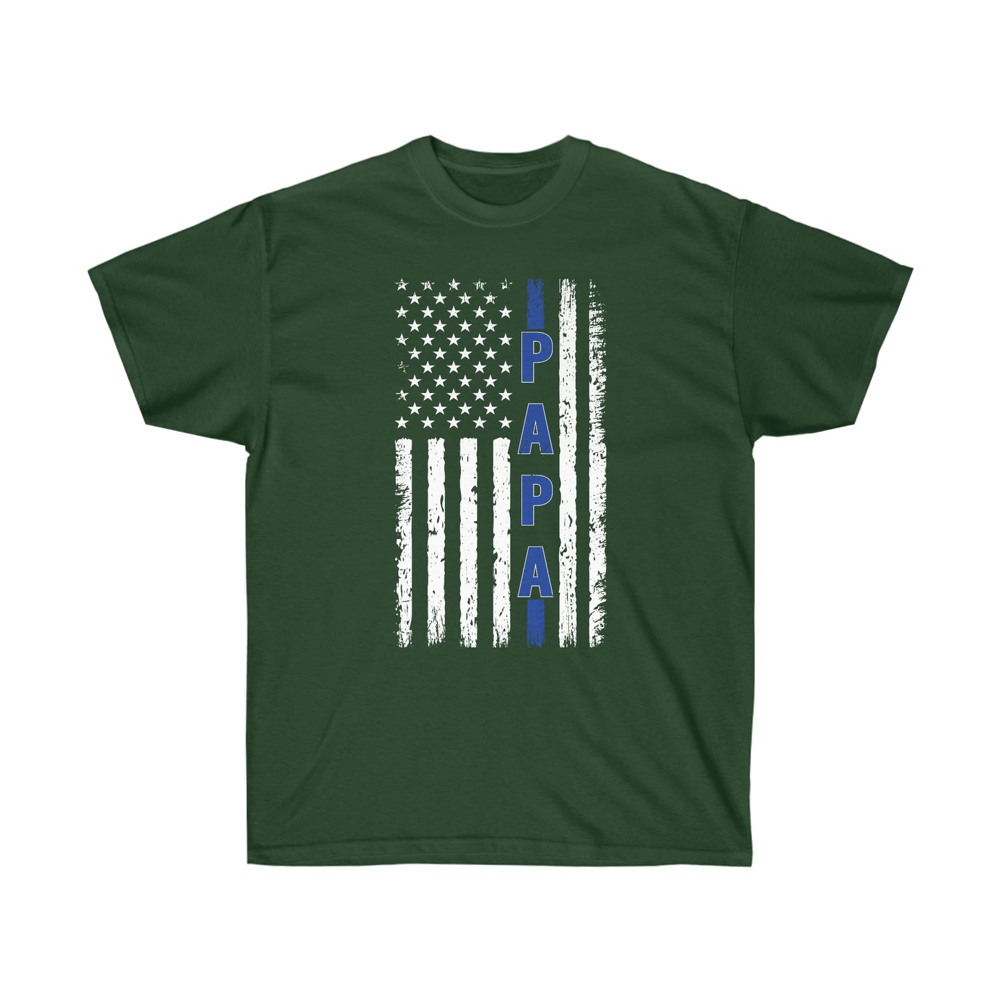 PAPA BLUE LINE FLAG (Unisex Ultra Cotton Tee)